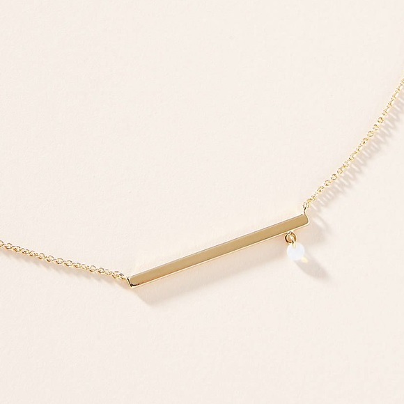 Anthropologie Jewelry - New Anthropologie Birthstone Bar Necklace April